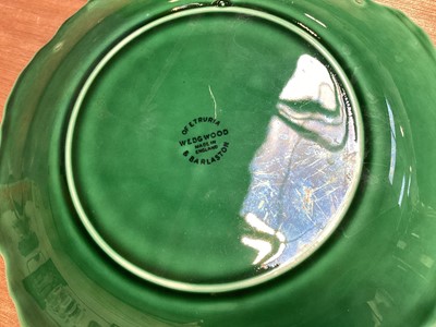 Lot 5150 - Collection of Wedgwood green glazed cabbage leaf plates
