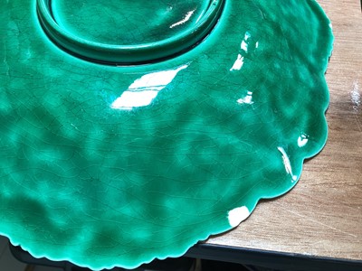 Lot 5150 - Collection of Wedgwood green glazed cabbage leaf plates