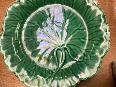 Lot 5150 - Collection of Wedgwood green glazed cabbage leaf plates