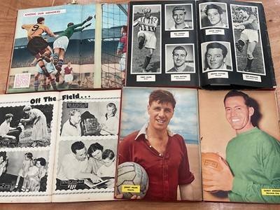 Lot 5096 - Autographs Charles Buchan's Soccer Gift Book 1955-6 signed by various footballers on their photograph, including Walley Barnes (Arsenal), Mel Hopkins (Spurs), Johnny Haynes (Fulham), John Charle...
