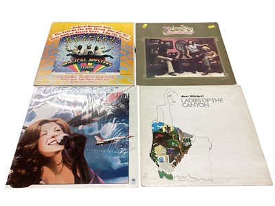 Lot 2749 - Box of LP records including The Beatles, Stephen Stills, Joni Mitchell, Moody Blues, John Lennon, Led Zeppelin, Steely Dan, The Eagles, Rod Stewart etc