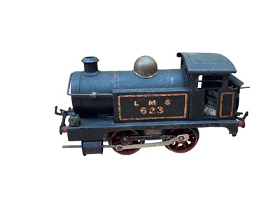 Lot 1927 - Hornby O Gauge group of three clockwork tank engines including LMS 623 (maroon), LMS 623 (black) & GWR 6600 (3)