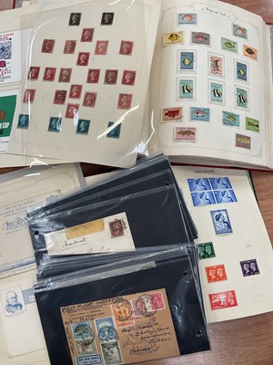 Lot 1182 - Stamps - GB & World selection to include 1840 1d black (x2) postal history and stationery, various First Flight covers, Hindenburg and other Zeppelin covers and a general world collection in...
