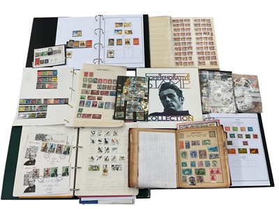 Lot 1180 - Stamps - Ireland accumulation in albums and stockbook, mint and used commemorative and definitive issues plus an old Triumph album containing world collection