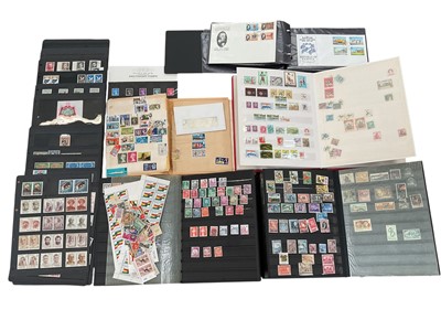 Lot 1190 - Stamps - World accumulation in stockbooks, cover albums, loose, to include Zambia FDCs, general thematic issues and others