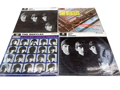 Lot 2761 - Box of Beatles LP's and related items