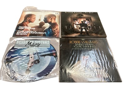 Lot 2763 - Box of LP records and 12" singles including picture discs