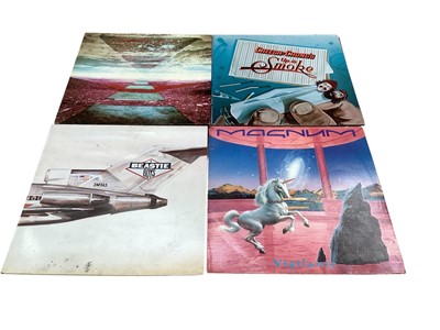 Lot 2766 - Box of LP records including The Clash, Steve Hillage, Beastie Boys etc
