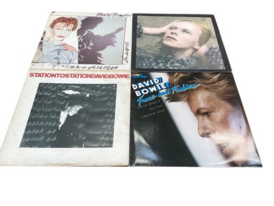 Lot 2768 - Selection of David Bowie LP records in carrying case