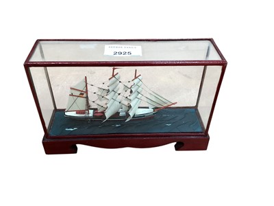 Lot 2925 - Group of models boats, including a ship in a bottle and another in a case