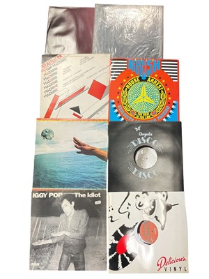 Lot 2770 - Box of LP records and 12" singles including Iggy Pop, Phil Collins, Fleetwood Mac etc