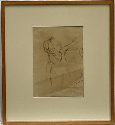 Lot 146 - *Jonathan Trowell (1938-2013) pencil sketch - Young Girl, a student work, signed and dated '56, inscribed verso, 24.5cm x 18cm, in glazed frame. Provenance: the artist's studio, thence by...