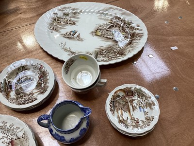 Lot 5052 - Royal Doulton Mosaic Garden tableware together with a Colclough tea service, Staffordshire 'Coaching days' and others