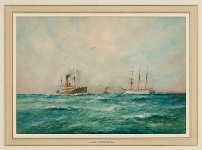 Lot 1091 - William Minshall Birchall (1884-1941) watercolour - 'The Highway of the Nations', signed, dated 1924 and inscribed, 34cm x 49.5cm, in glazed gilt frame