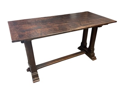 Lot 1372 - 19th century oak refectory table