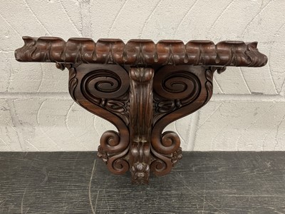 Lot 5109 - William IV mahogany clock bracket