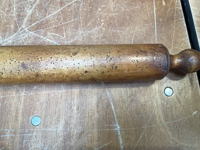 Lot 5048 - Oversized antique treen rolling pin