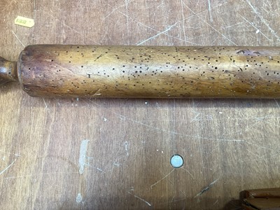 Lot 5048 - Oversized antique treen rolling pin