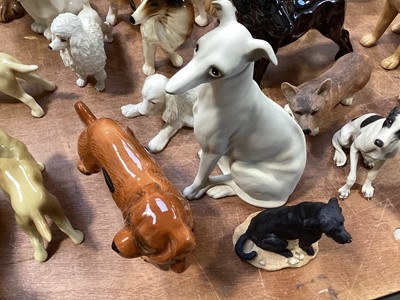 Lot 5131 - Group of ceramic dog figurines to include Beswick, Coopercraft etc