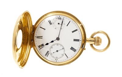 Lot 743 - Victorian gentlemen's 18ct gold half-hunter pocket watch