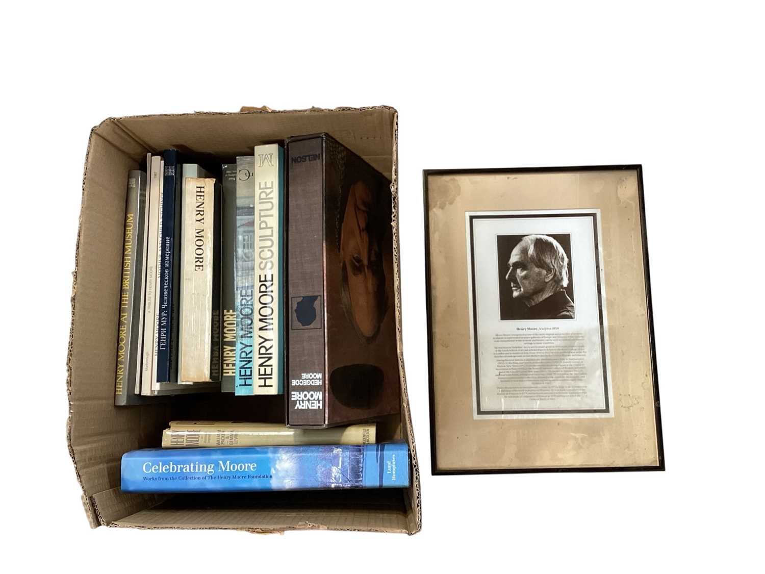 Lot 5124 - Collection of Henry Moore related books and catalogues, including a framed biography (16 items)