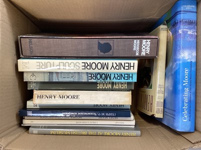 Lot 5124 - Collection of Henry Moore related books and catalogues, including a framed biography (16 items)