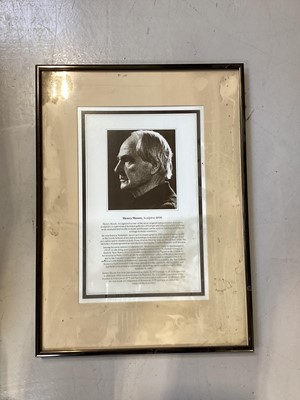Lot 5124 - Collection of Henry Moore related books and catalogues, including a framed biography (16 items)