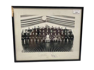 Lot 131 - H.M. Queen Elizabeth II and T.R.H. The Duke of Edinburgh, Prince Charles, Prince of Wales and Princess Anne, The Princess Royal, unusual quadruple signed 1969 black and white photograph of the Roya...