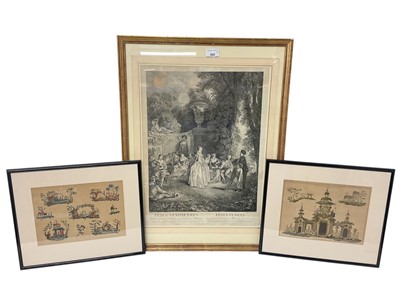 Lot 300 - Worcester interest: three engravings
