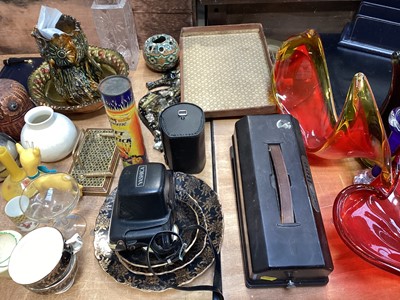 Lot 5074 - Group of ceramics and glassware to include Midwinter table service, studio glass, antique camera lenses etc