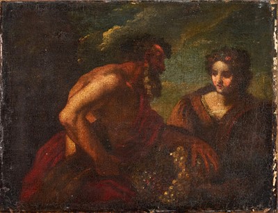 Lot 1275 - Flemish School, 17th/early 18th century, oil on canvas - Bacchus and Ariadne, 34cm x 45cm, unframed