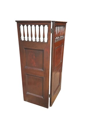 Lot 1473 - 18th century mahogany double folding church panel
