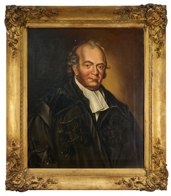 Lot 1045 - English School, early 19th century, oil on canvas - Portrait of Rev. Dr James Kidd (1761-1834), 77cm x 63cm, in gilt frame