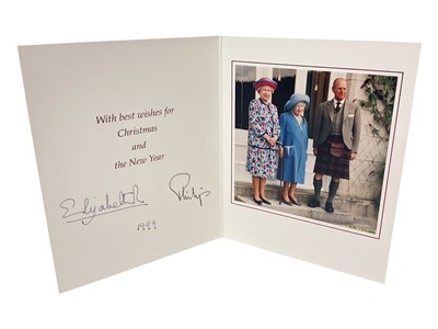 Lot 196 - H.M. Queen Elizabeth II and H.R.H. The Duke of Edinburgh, signed 1999 Christmas card
