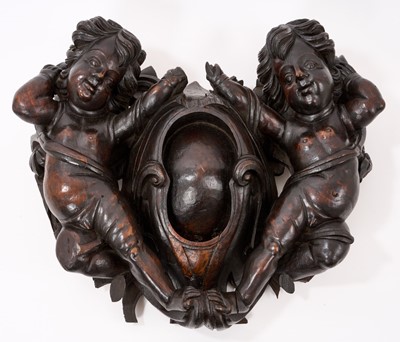 Lot 1034 - Antique baroque oak carving, possibly 17th / 18th century