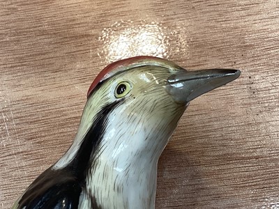Lot 5098 - Group of ceramic figures of birds, including a Meissen parrot (7)