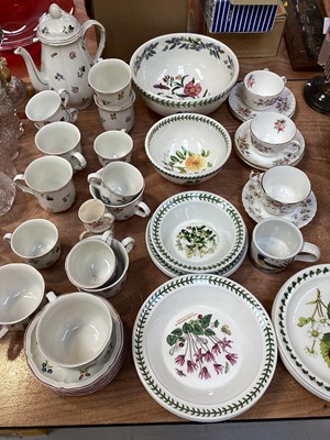 Lot 5114 - Villeroy & Boch Petite Fleur coffee set, together with Portmeirion Botanic Garden China, Minton and Royal Albert cups and saucers