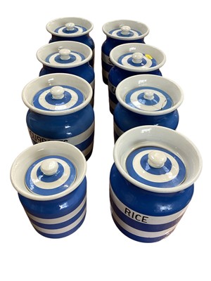 Lot 5117 - Collection of TG Green Cornish ware pots with lids (8)