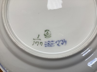 Lot 5119 - Eight late 19th century Royal Copenhagen blue fluted plates together with twelve other plates