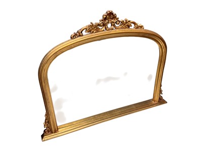 Lot 5323 - Victorian style gilt framed overmantel mirror 120cm wide, 92cm high