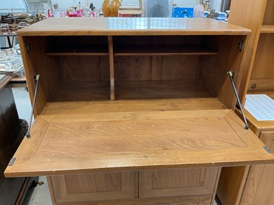 Lot 5326 - Ercol drinks cabinet with fall front, two doors and single drawer below, 82cm, 43cm deep, 110cm high
