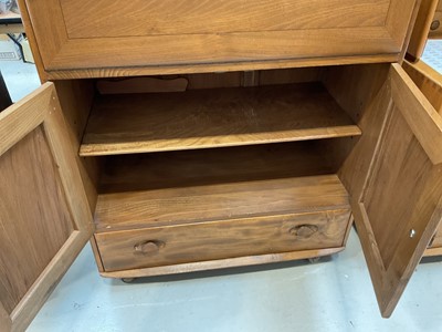 Lot 5326 - Ercol drinks cabinet with fall front, two doors and single drawer below, 82cm, 43cm deep, 110cm high