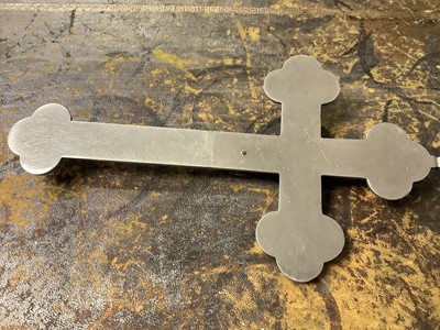 Lot 5134 - Italian micromosaic crucifix, 21cm high