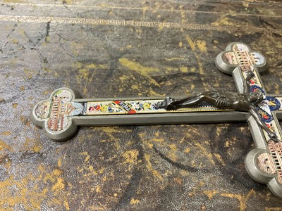 Lot 5134 - Italian micromosaic crucifix, 21cm high