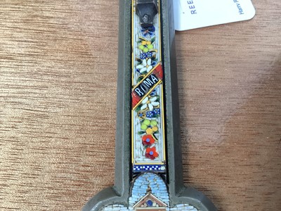 Lot 5134 - Italian micromosaic crucifix, 21cm high