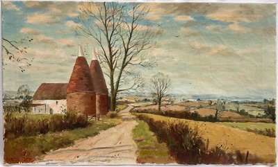 Lot 45 - Marcus Ford (1914-1989) oil on canvas, Oast Houses, signed, 46cm x 74cm, unframed