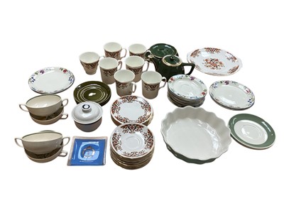 Lot 5138 - Four Susie Cooper soup bowls together with Poole side plates and others