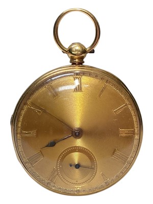 Lot 33 - Victorian 18ct gold pocket watch