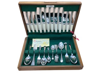 Lot 5141 - Silver plated canteen of cutlery retailed by H. Samuel