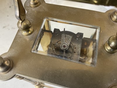 Lot 5179 - Early 20th century French brass carriage clock